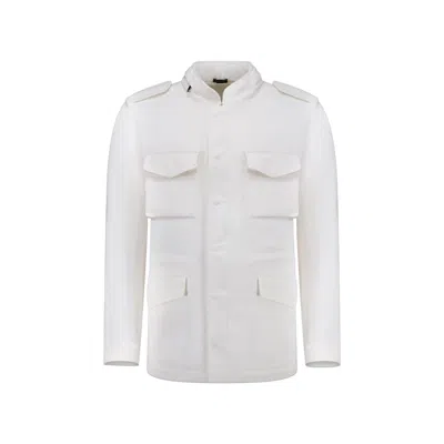 Autore White Cotton Full-length Jacket