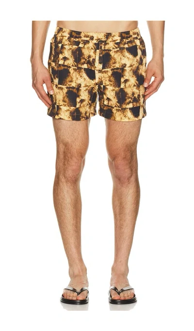 Auto-reply™ 4 Printed Sebastian Swim Trunk In Brown