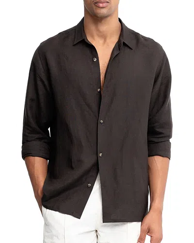 Auto-reply™ Andrew Linen Shirt In Brown