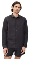 Auto-reply™ Andrew Solid Linen Blend Button-up Shirt In Animal Print