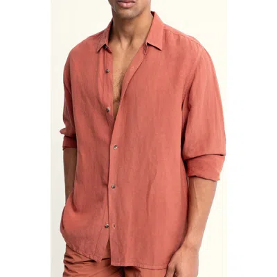 Auto-reply™ Andrew Solid Linen Blend Button-up Shirt In Multi