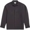 Auto-reply™ Andrew Solid Linen Blend Button-up Shirt In Black