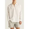 Auto-reply™ Andrew Solid Linen Blend Button-up Shirt In Multi