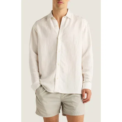Auto-reply™ Andrew Solid Linen Blend Button-up Shirt In Multi