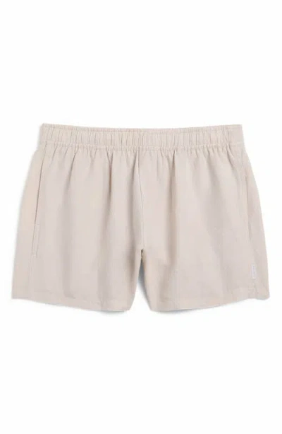 Auto-reply™ Linen Blend Drawstring Shorts In Nude