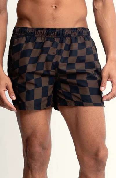 Auto-reply™ Sebastian Solid 4-inch Nylon Swim Trunks In Black