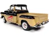 Autoworld 1957 Chevrolet 3100 Stepside Pickup Truck Black And Tan With Graphics "leinenkugle's Beer The Pride