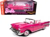 Autoworld 1957 Chevrolet Bel Air Convertible Pink "barbie" "silver Screen Machines" 1/18 Diecast Model Car By