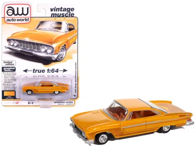 Autoworld 1961 Dodge Dart Phoenix Lowrider Mango Smoothie Metallic With Graphics And Orange Interior "vintage 