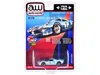 Autoworld 1966 Ford Gt40 Rhd (right Hand Drive) #1 Light Blue With Stripes Limited Edition To 6000 Pieces Worl