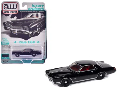 Autoworld 1967 Cadillac Eldorado Sable Black With Red Interior "luxury Cruisers" Series 1/64 Diecast Model Car In Multi