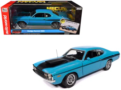 Autoworld 1972 Dodge Demon Gss "mecum Auctions" Petty Blue With Black Stripes "american Muscle" Series 1/18 Di