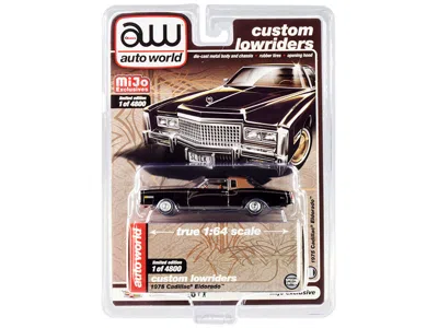 Autoworld 1975 Cadillac Eldorado Black With Brown (partial) Vinyl Top "custom Lowriders" Limited Edition To 48