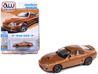 Autoworld 1998 Toyota Supra Sedona Sunset Bronze Metallic "modern Muscle" Series 1/64 Diecast Model Car By Aut
