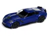 Autoworld 2019 Chevrolet Corvette Z06 Elkhart Lake Blue Metallic "sports Cars" Series 1/64 Diecast Model Car B