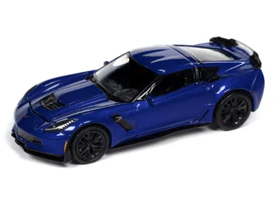 Autoworld 2019 Chevrolet Corvette Z06 Elkhart Lake Blue Metallic "sports Cars" Series 1/64 Diecast Model Car B