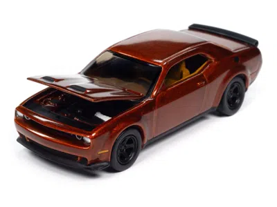 Autoworld 2021 Dodge Challenger Srt Super Stock Sinamon Stick Orange Metallic "modern Muscle" Series 1/64 Diec In Red