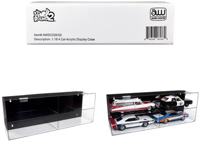 Autoworld 4 Car Acrylic Display Show Case For 1/18 Scale Models By Auto World In Multi