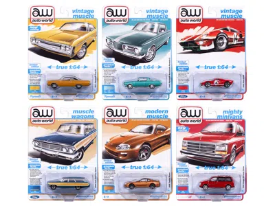 Autoworld Auto World Premium 2025 Release 3 Set A Of 6 Pieces 1/64 Diecast Model Cars By Auto World