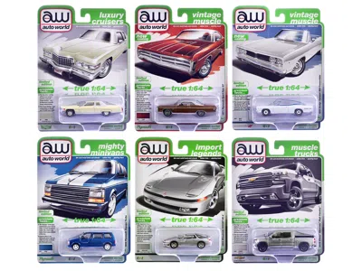 Autoworld Auto World Premium 2026 Release 1 Set B Of 6 Pieces 1/64 Diecast Model Cars By Auto World