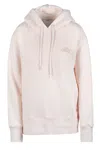 Autry Hooded Sweatshirt With Logo Embroidery And Elasticized Edges In Pink