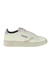 Autry Low-top Rubber Sole Perforated Toe Cap Sneakers In Panna