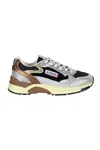 Autry Hyperway Low Mlea Su Mesh Silv Blk Sneakers In Multi