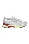 Autry Hyperway Low Mesh And Suede-trimmed Metallic Leather Sneakers
