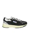 Autry Hyperway Sneakers With Front Lacing And Logo Details In Black