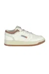 Autry Perforated Platform Leather Sneakers In White