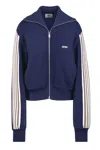 Autry Zippered Sweatshirt Featuring Front Pockets In Blue