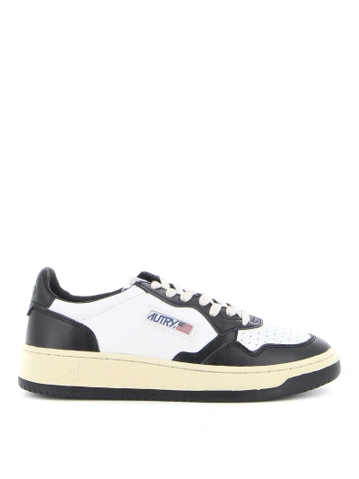 Autry 01 Low Leat Leat In White Black