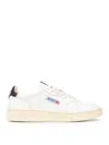 Autry 'medalist Low' White Sneakers With Navy Blue Heel Tab In White