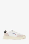 Autry 'medalist' White Low Top Sneakers With Beige Suede Details In White