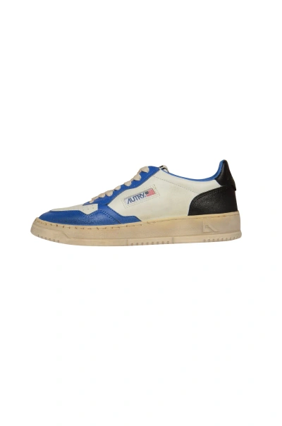 Autry 01 Low Super Vintage Sneakers In White/blue