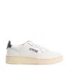 Autry 01 Round Toe Lace-up Sneakers In White