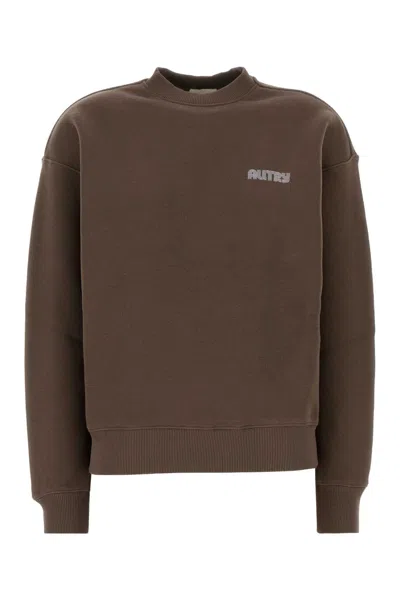 Autry 100% Cotton Sweatshirt In Brown