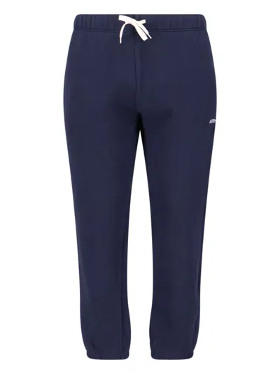 Autry 100% Cotton Tapered Trousers For Men In Blue