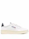 Autry Medalist White Low Top Sneakers With Contrasting Heel Tab In Leather Woman In Multi