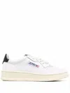 Autry Medalist White Low Top Sneakers With Contrasting Heel Tab In Leather Woman In Multi