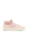 Autry Mid-top Lace-up Sneakers In Pink