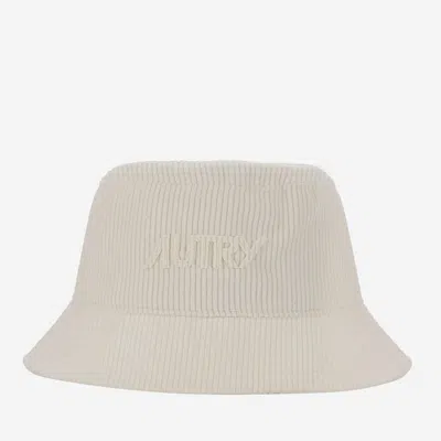 Autry Acpur2uc Ribbed Knit Logo Bucket Hat In Transparent