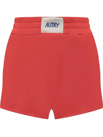Autry Action Logo Patch Track Shorts In Red