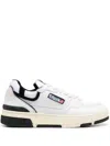 Autry White Low Top Sneakers With Black Details And Logo Patch In Leather And Suede Man In White