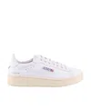 Autry Low-top Leather Sneakers With Perforated Upper In White