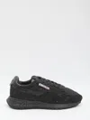 Autry Reelwind Suede Low-top Sneakers In Black