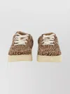 Autry Animal Print Low Top Sneakers With Shearling Trim In Animal Print