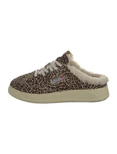 Pre-owned Autry Animal Print Sneakers In Green