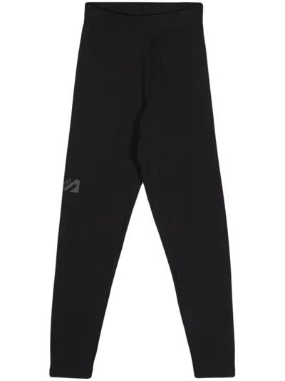 Autry Appliqué-logo Leggings In Black