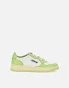 AUTRY AUTRY AULM WB42 LEATHER SNEAKERS WHITE PISTACHIO